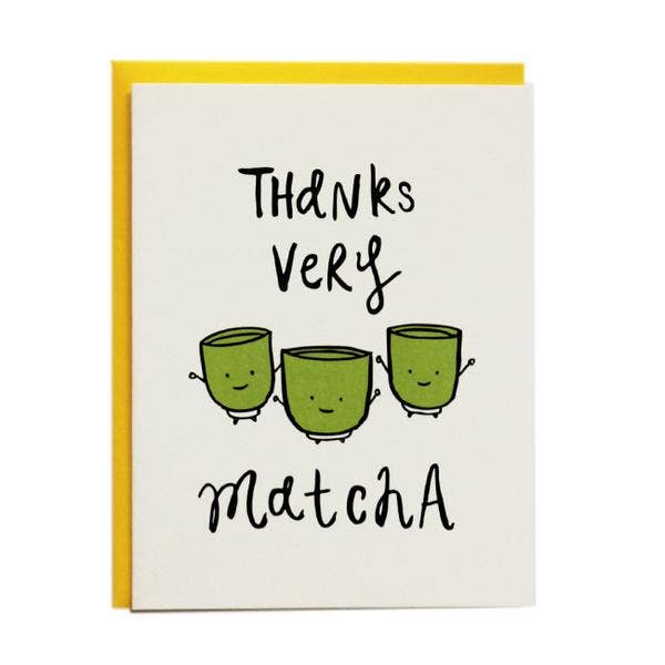 Thanks Very Matcha Card from Diament Jewelry, a gift shop in Washington, DC.