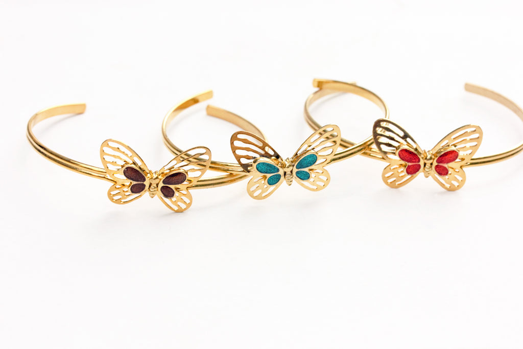 Butterfly Dainty Gold Bracelet from Diament Jewelry, a gift shop in Washington, DC.