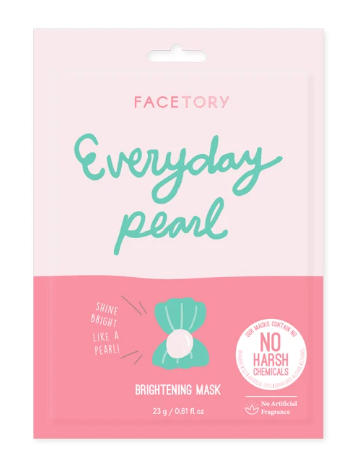 Facetory Everyday Pearl Brightening Sheet Mask from Diament Jewelry, a gift shop in Washington, DC.