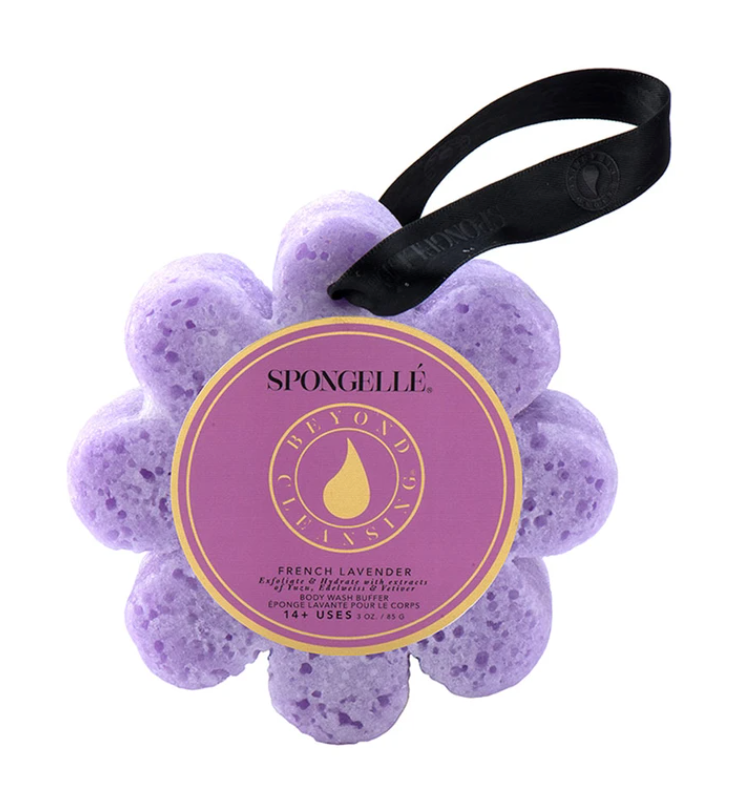 Large Spongelle french lavender scented loofah from Diament Jewelry, a gift shop in Washington, DC.