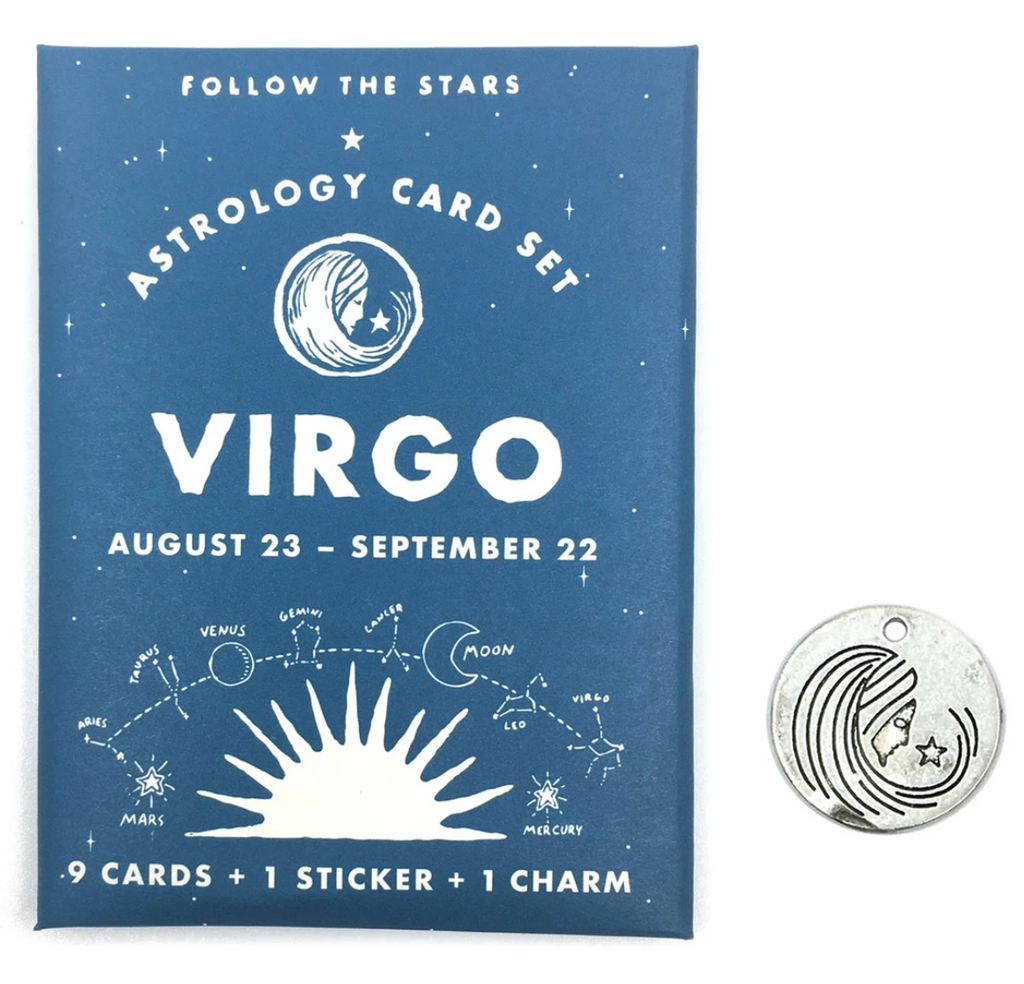 Three Potato Four Virgo astrology card pack from Diament Jewelry, a gift shop in Washington, DC.