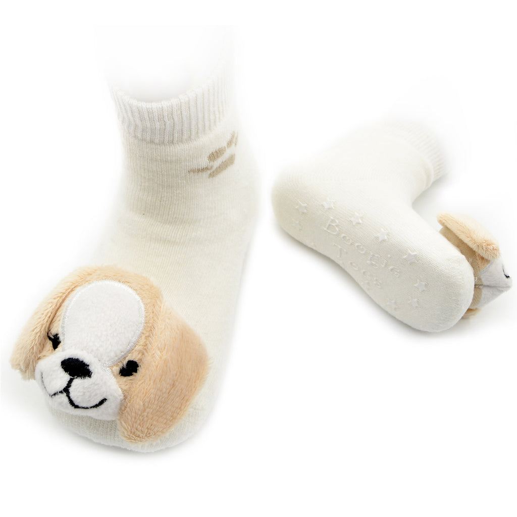 Boogie Toes Puppy Rattle Socks from Diament Jewelry, a gift shop in Washington DC