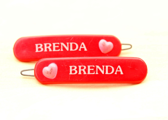 Vintage Brenda hair clips from Diament Jewelry, a gift shop in Washington, DC.