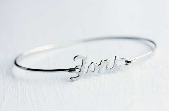 Vintage Toni silver name bracelet from Diament Jewelry, a gift shop in Washington, DC.