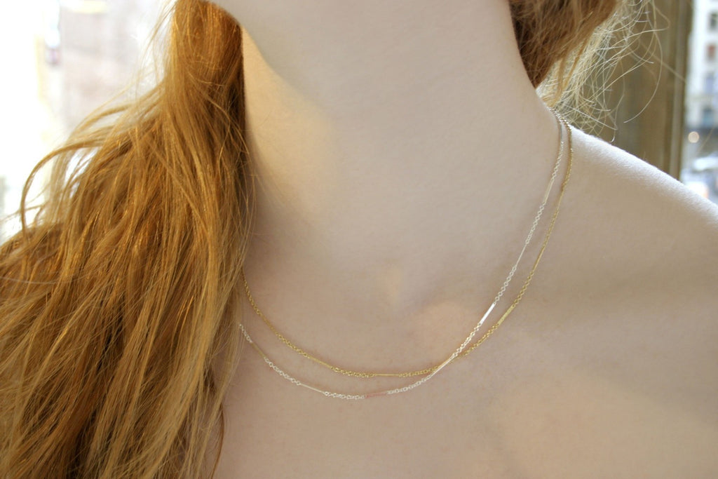 Gold Link Chain Necklace from Diament Jewelry, a gift shop in Washington, DC.