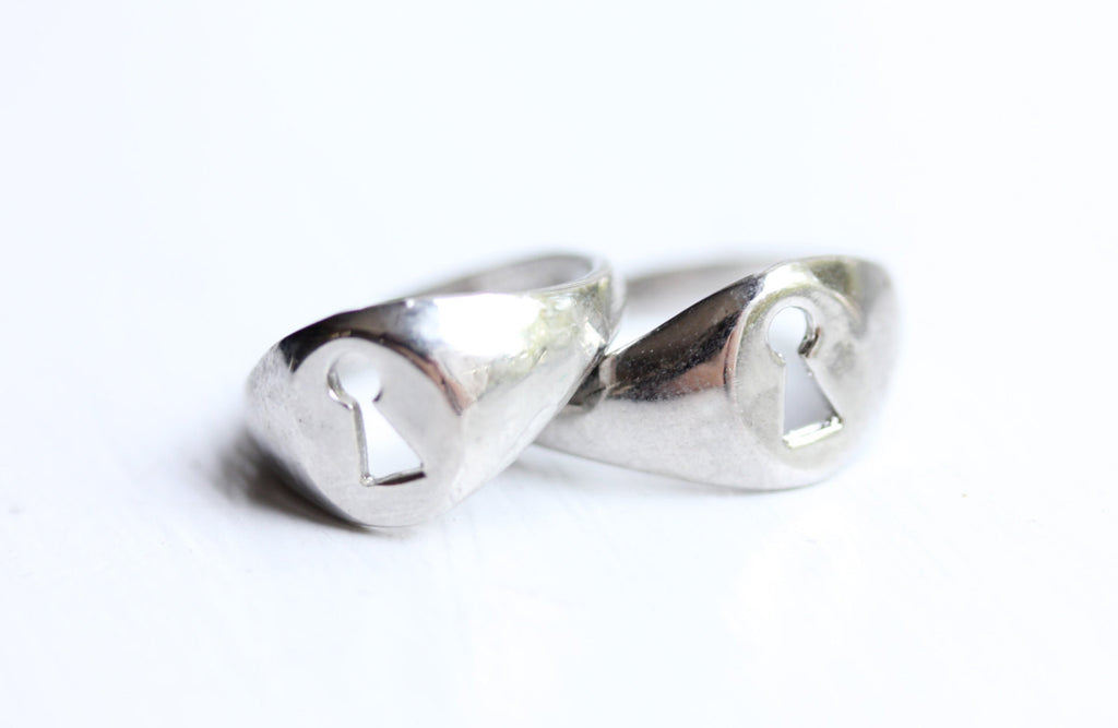 Silver Keyhole Ring from Diament Jewelry, a gift shop in Washington, DC.
