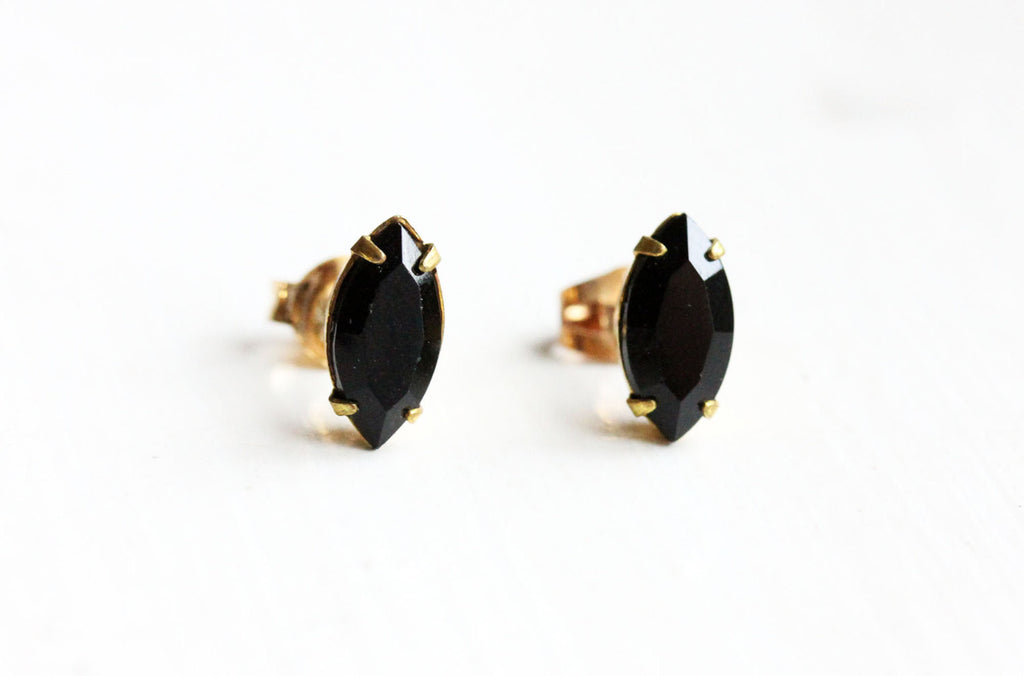 Black Marquis Studs from Diament Jewelry, a gift shop in Washington, DC.