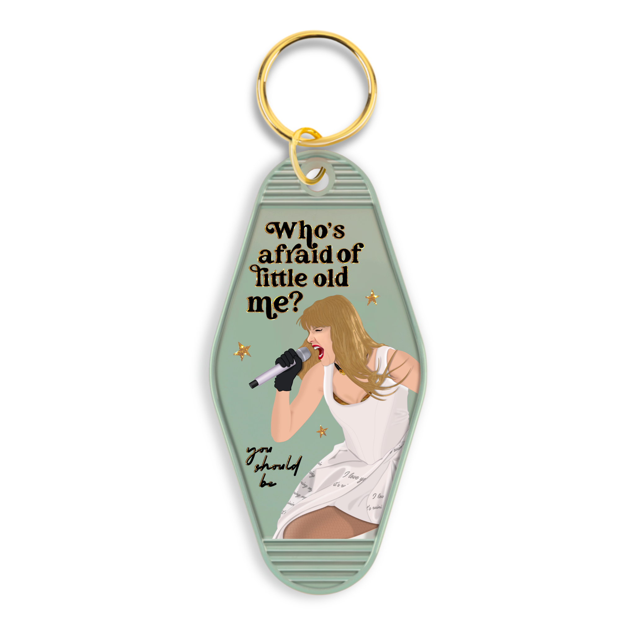 Taylor Swift Who's Afraid of Little Old Me Motel Keychain - Diament