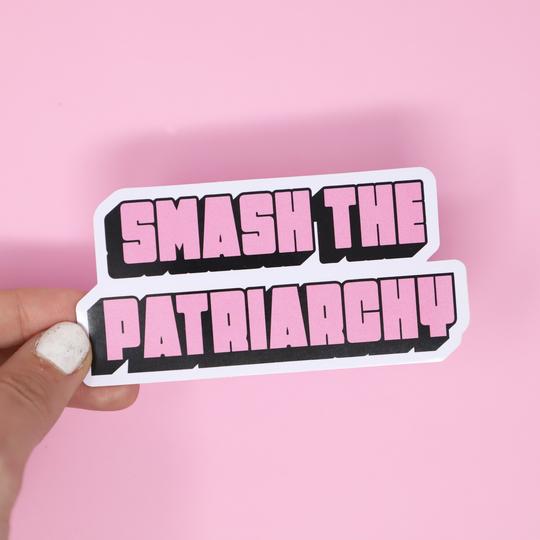 Smash the Patriarchy Sticker from Diament Jewelry, a gift shop in Washington, DC.