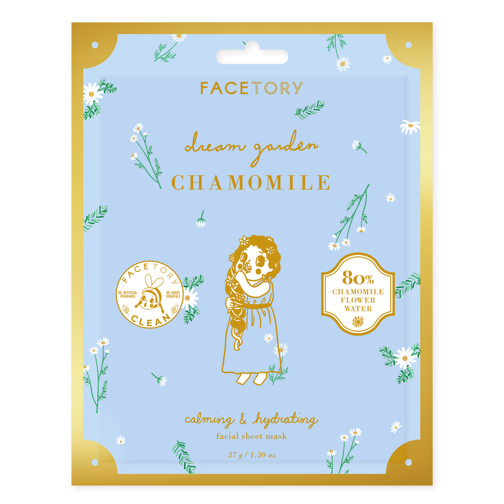 Facetory Dream Garden Chamomile Sheet Mask from Diament Jewelry, a gift shop in Washington, DC.