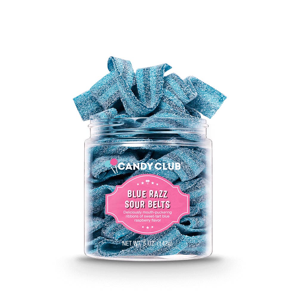 Candy Club Blue Raspberry Sour Belts from Diament Jewelry, a gift shop in Washington, DC.