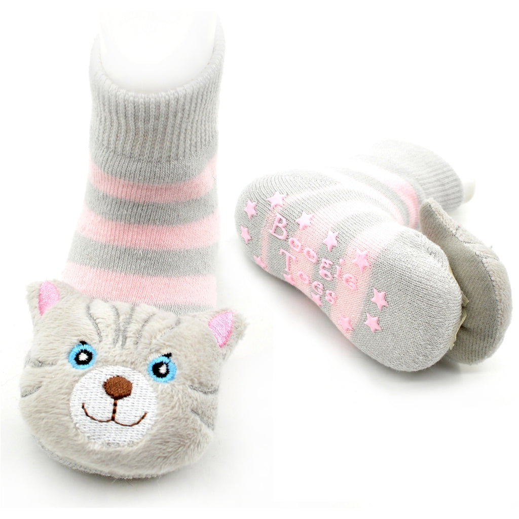 Boogie Toes Kitty Rattle Socks from Diament Jewelry, a gift shop in Washington DC