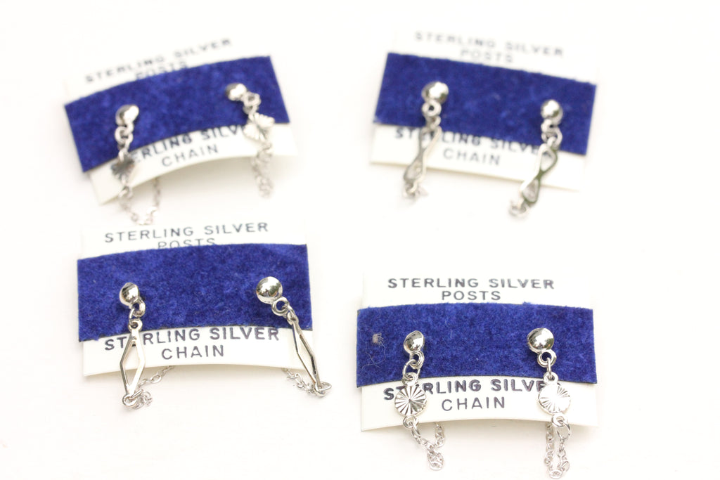 Sterling silver chain studs from Diament Jewelry, a gift shop in Washington, DC.