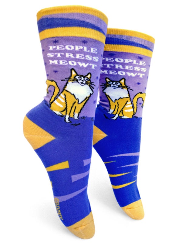 People Stress Meowt Socks from Diament Jewelry, a gift shop in Washington DC