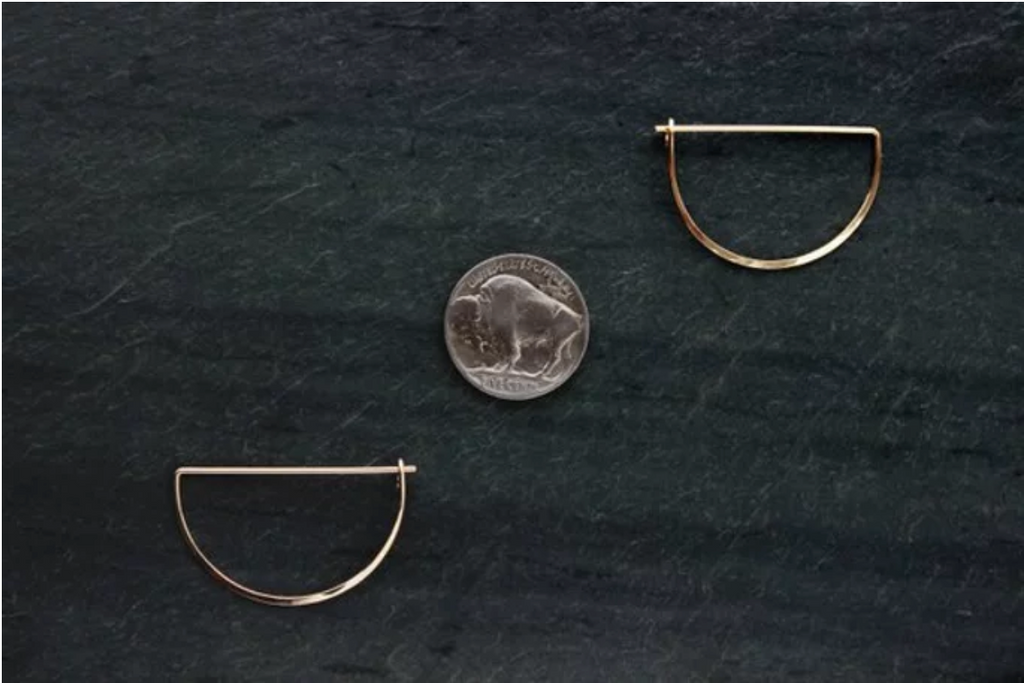 L Greenwalt Jewelry Crescent Earrings from Diament Jewelry, a gift shop in Washington, DC.