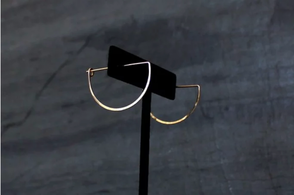 L Greenwalt Jewelry Crescent Earrings from Diament Jewelry, a gift shop in Washington, DC.