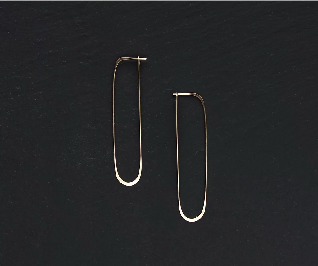 L Greenwalt Jewelry long oval earrings from Diament Jewelry, a gift shop in Washington, DC.