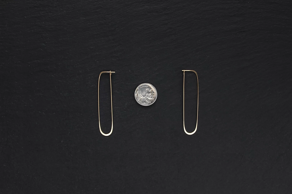 L Greenwalt Jewelry long oval earrings from Diament Jewelry, a gift shop in Washington, DC.