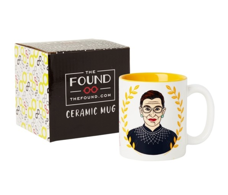 The Found Ceramic RBG Mug from Diament Jewelry, a gift shop in Washington, DC.