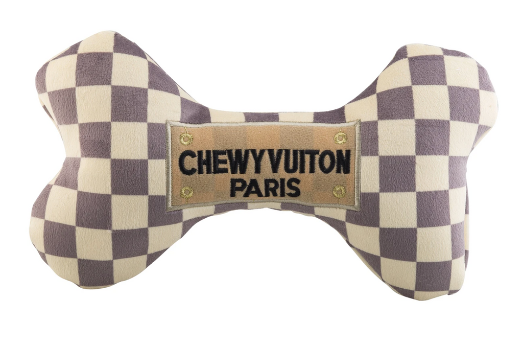 Haute Diggity Dog Checker Chewy Vuiton Bones Pet Toy from Diament Jewelry, a gift shop in Washington, DC.