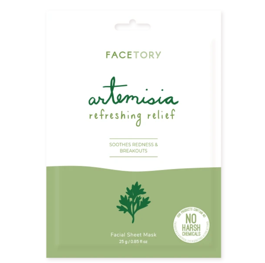 Facetory Artemisia Refreshing Relief Sheet Mask from Diament Jewelry, a gift shop in Washington, DC.