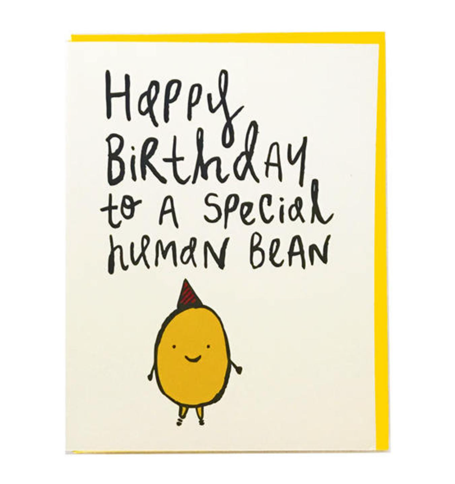 Happy Birthday to a Special Human Bean Card from Diament Jewelry, a gift shop in Washington, DC.