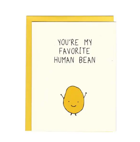 You're My Favorite Human Bean Card from Diament Jewelry, a gift shop in Washington, DC.