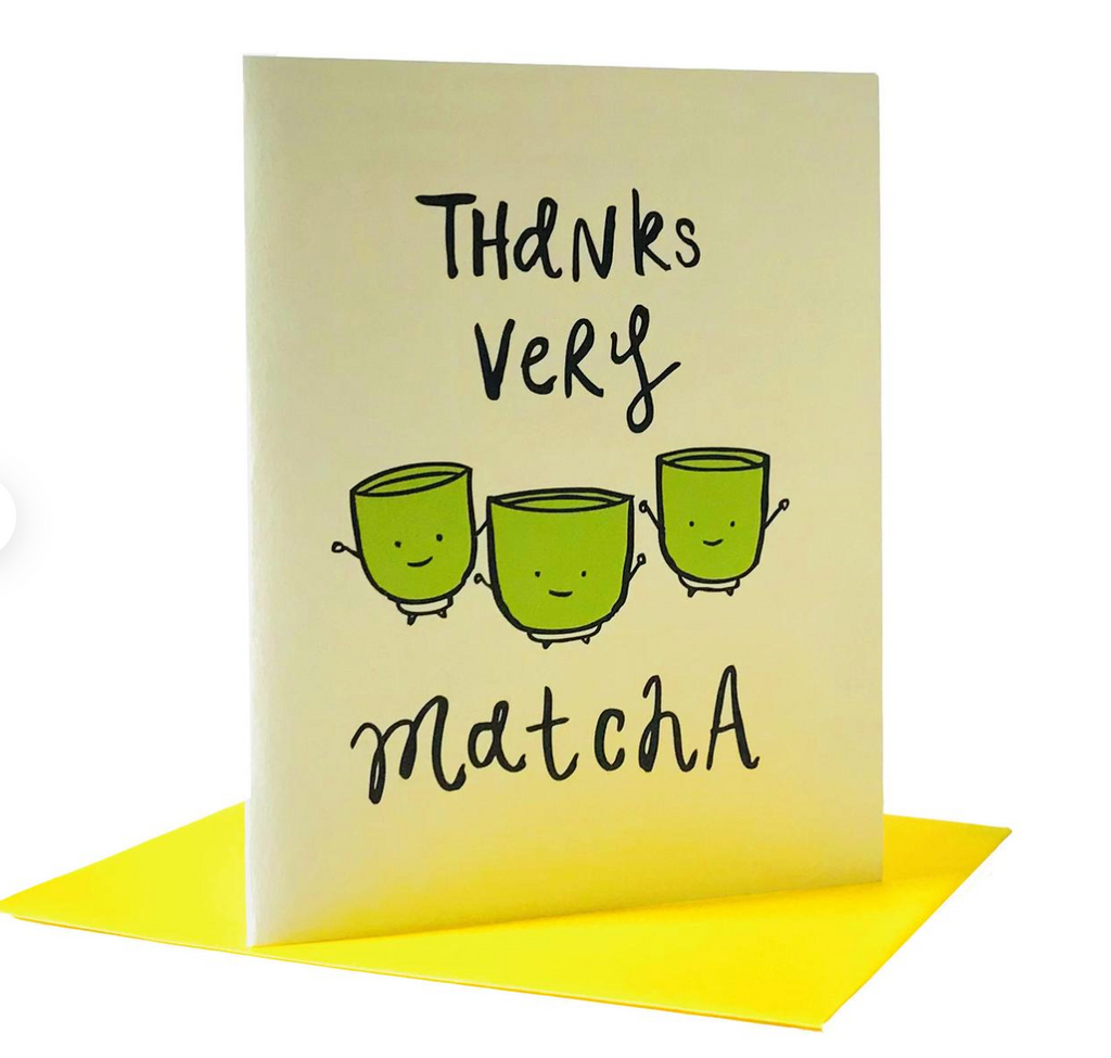 Thanks Very Matcha Card from Diament Jewelry, a gift shop in Washington, DC.