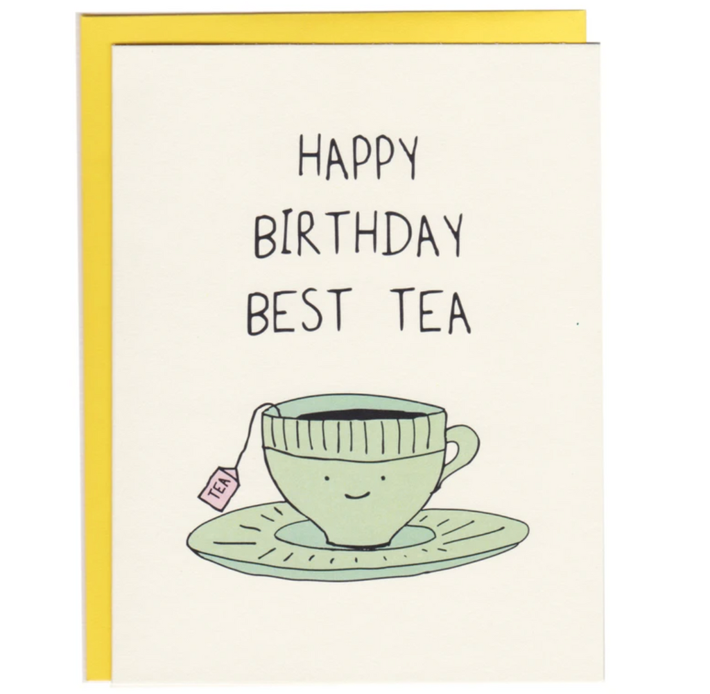 Happy Birthday Best Tea Card from Diament Jewelry, a gift shop in Washington, DC.
