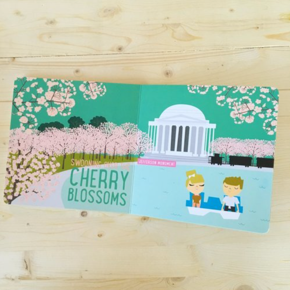 All Aboard Washington DC: A Capitol Primer baby book from Diament Jewelry, a gift shop in Washington, DC.