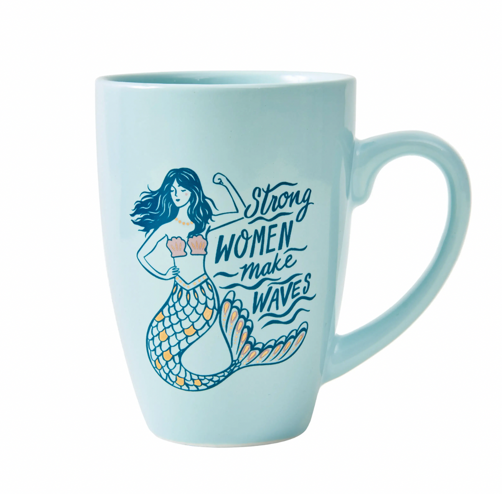 Strong Women Mermaid Mug from Diament Jewelry, a gift shop in Washington DC.