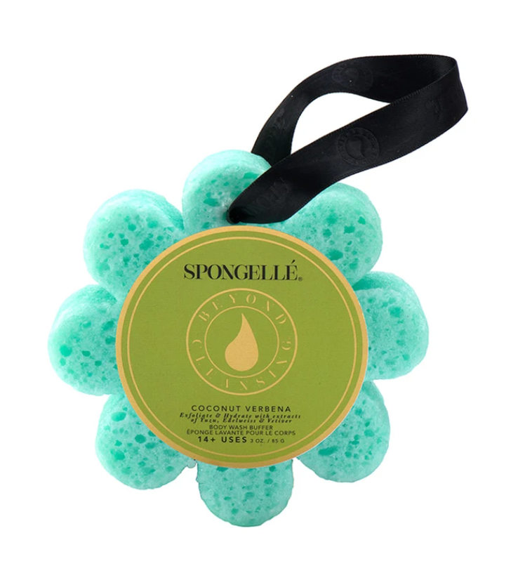 Large Spongelle coconut verbena scented loofah from Diament Jewelry, a gift shop in Washington, DC.