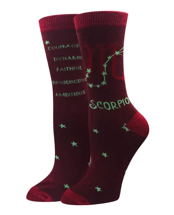 Sock Harbor Scorpio Socks from Diament Jewelry, a gift shop in Washington, DC.