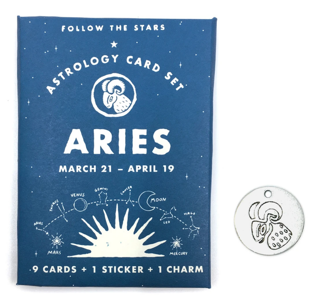 Three Potato Four Aries astrology card set from Diament Jewelry, a gift shop in Washington, DC.