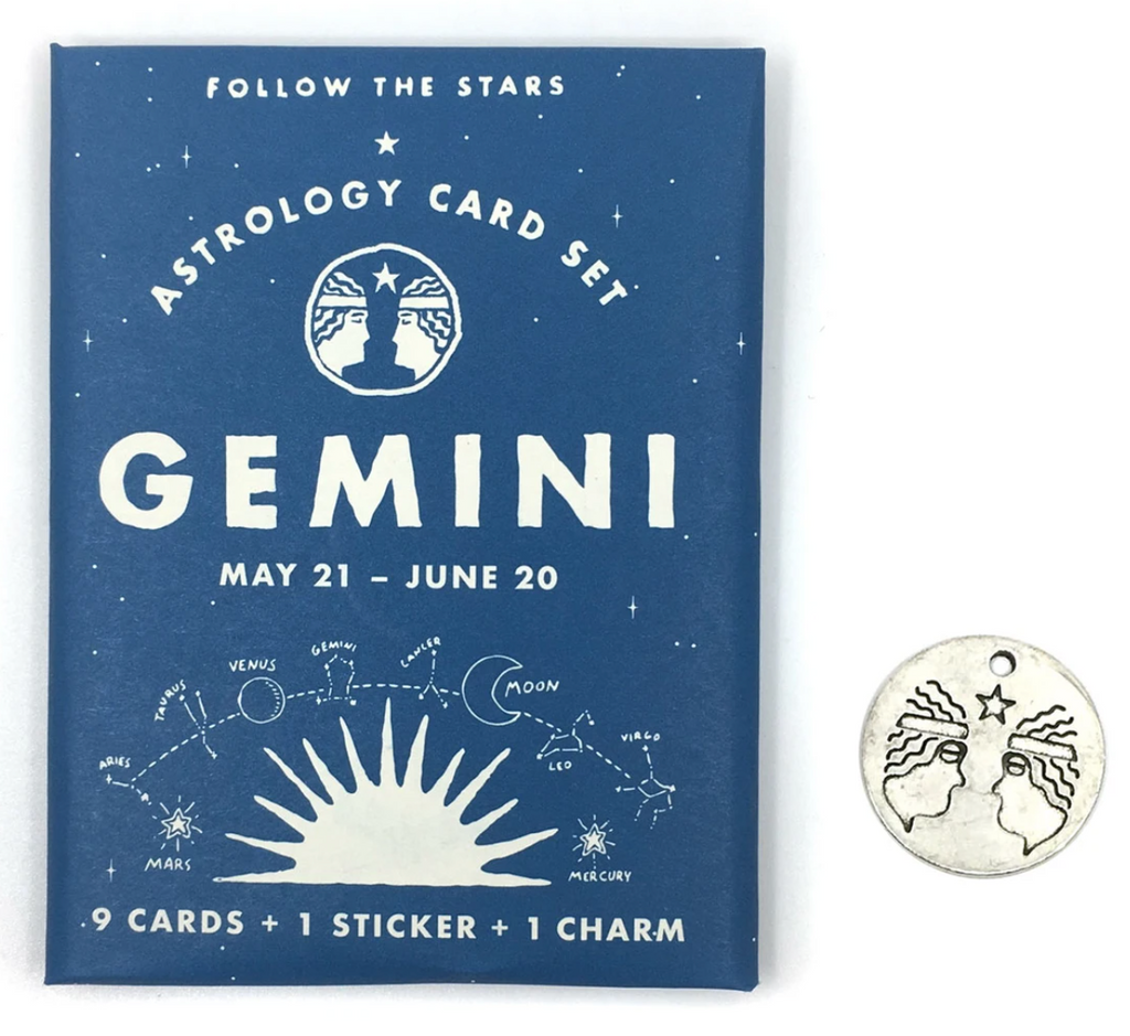 Three Potato Four Gemini astrology card pack from Diament Jewelry, a gift shop in Washington, DC.