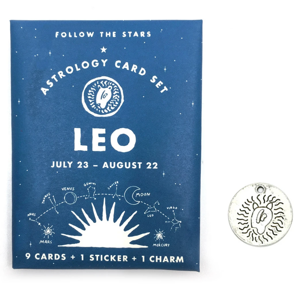 Three Potato Four Leo astrology card pack from Diament Jewelry, a gift shop in Washington, DC.