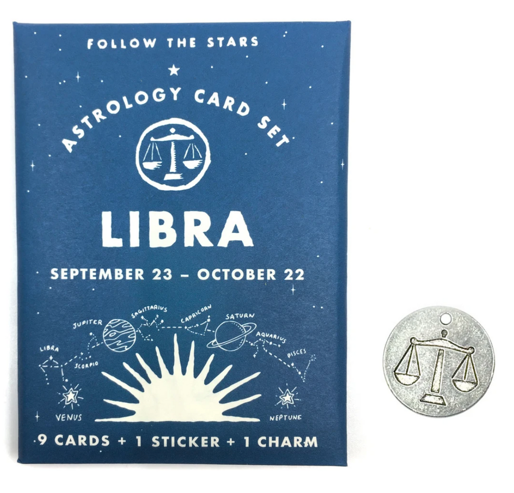 Three Potato Four Libra astrology card pack from Diament Jewelry, a gift shop in Washington, DC.