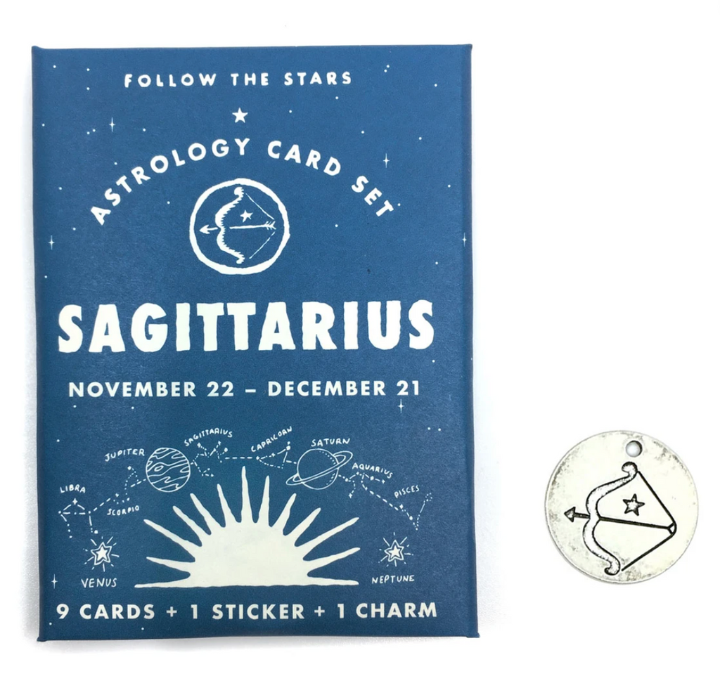 Three Potato Four Sagittarius astrology card pack from Diament Jewelry, a gift shop in Washington, DC.
