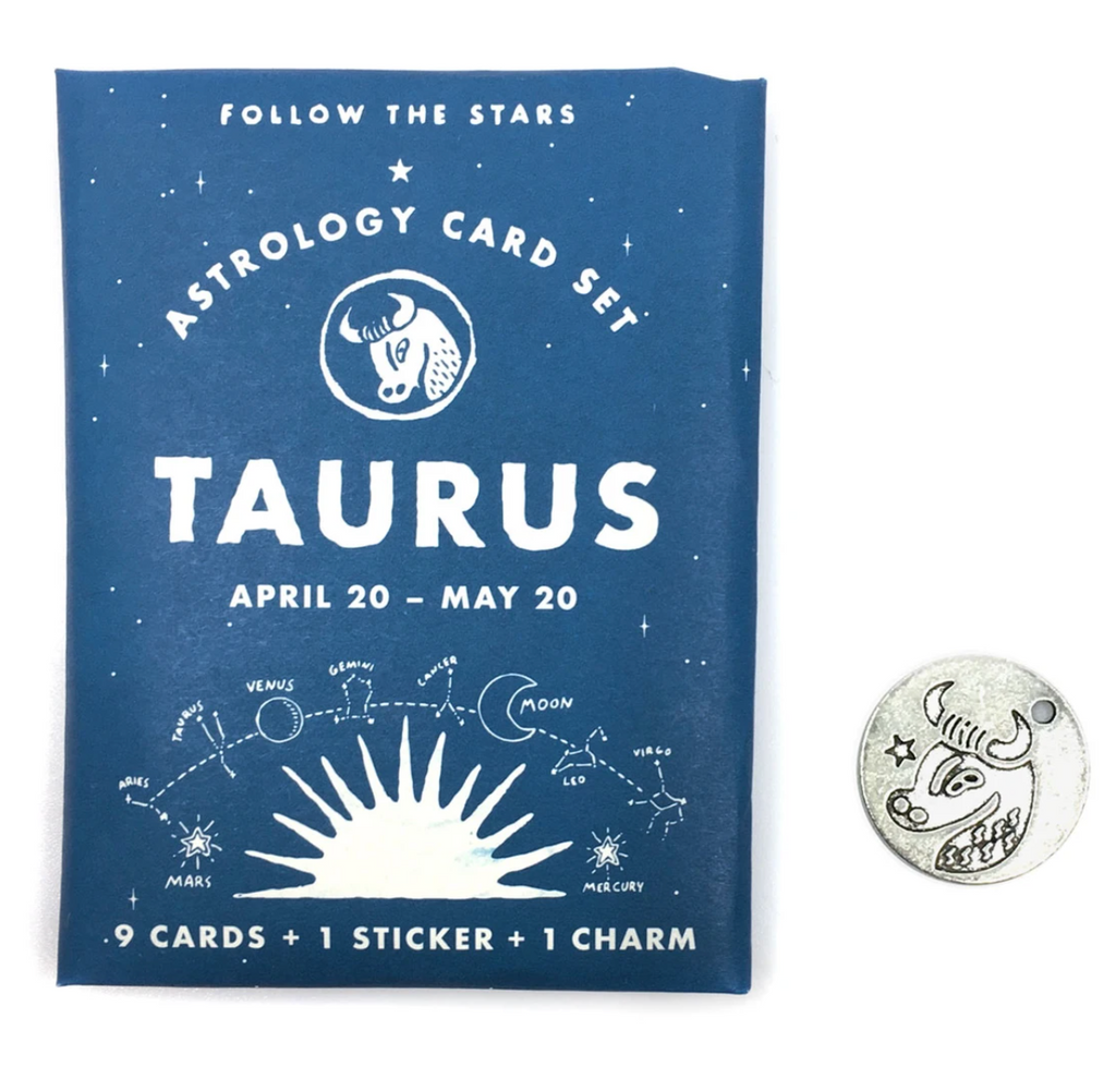 Three Potato Four Taurus astrology card pack from Diament Jewelry, a gift shop in Washington, DC.