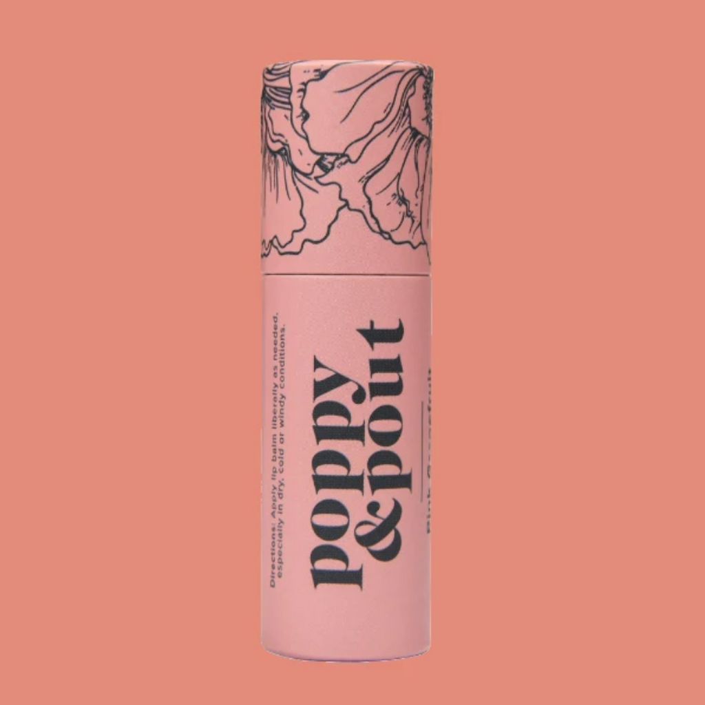 Poppy and Pout Grapefruit Lip Balm from Diament Jewelry, a gift shop in Washington, DC.
