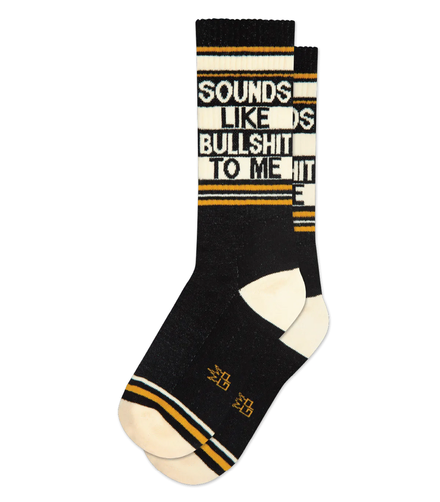 Sounds like Bullshit to me socks from Diament Jewelry, a gift shop in Washington DC and Northern Virginia