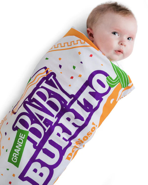 Baby Burrito Swaddle Blanket from Diament Jewelry, a gift shop in Washington DC