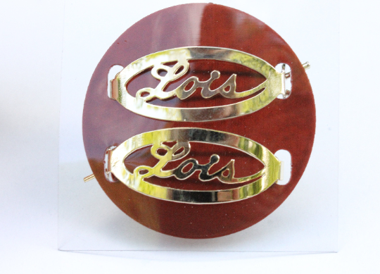 Vintage Lois gold hair clips from Diament Jewelry, a gift shop in Washington, DC.