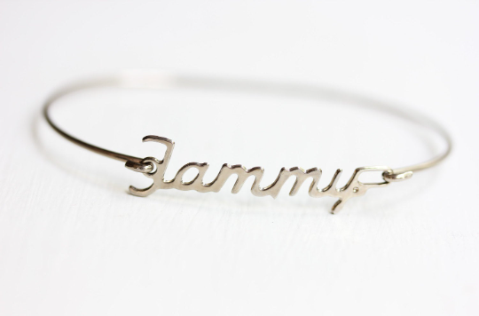Vintage Tammy silver name bracelet from Diament Jewelry, a gift shop in Washington, DC.