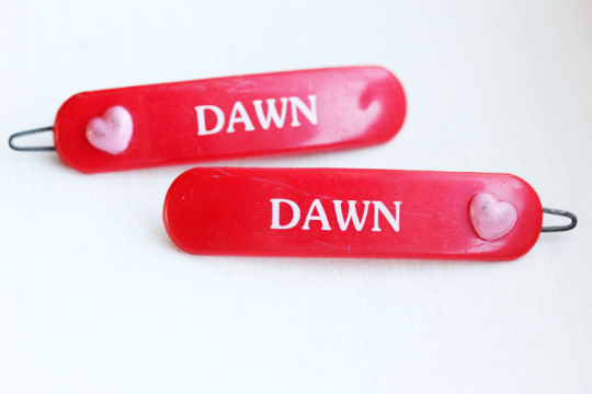 Vintage Dawn hair clips from Diament Jewelry, a gift shop in Washington, DC.