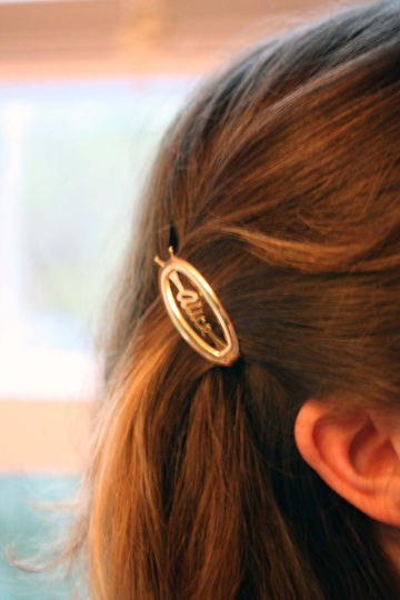 Vintage Alice gold hair clips from Diament Jewelry, a gift shop in Washington, DC.