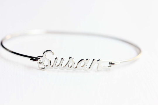 Vintage Susan silver name bracelet from Diament Jewelry, a gift shop in Washington, DC.