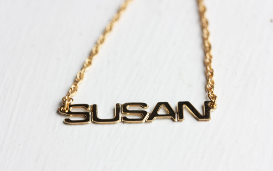 Vintage Name Necklace Susan Diament