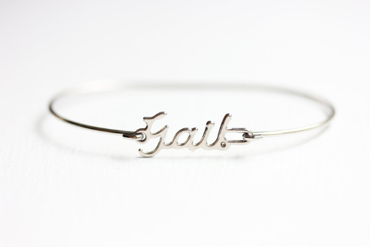 Vintage Gail silver name bracelet from Diament Jewelry, a gift shop in Washington, DC.