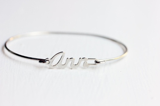 Vintage Ann silver name bracelet from Diament Jewelry, a gift shop in Washington, DC.